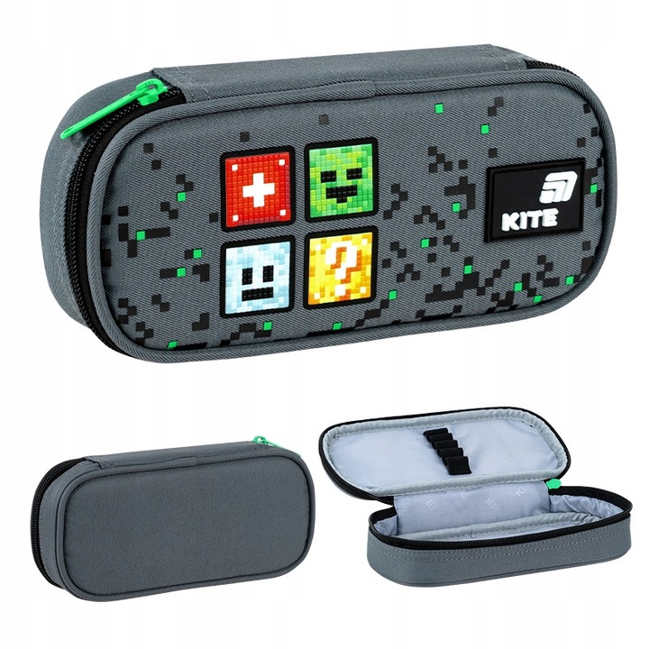 Penar pliabil pentru baieti, gri, Minecraft Kite