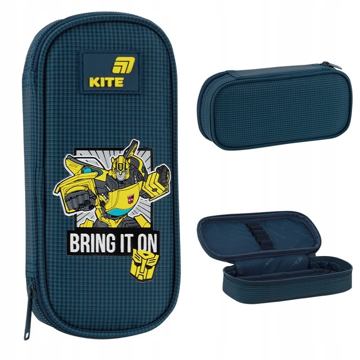 Penar pentru baieti, husa pentru scoala, albastru, pliabil, Transformers, Kite