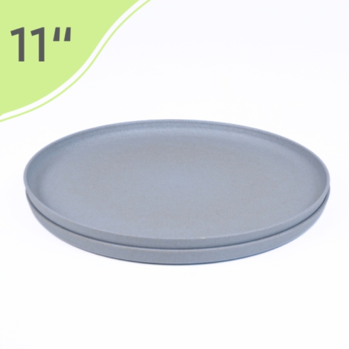 REuse Farfurie Rotunda Reutilizabila 11 inch, 1 bucata, Fabricata din coaja de cafea, Azur Grey