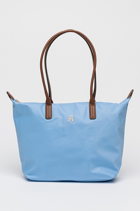 Tommy Hilfiger, Чанта Popette с монограм, Пастелносин, Земен