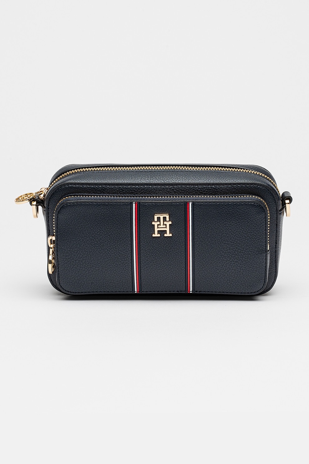 Tommy Hilfiger, Geanta crossbody Poppy Camera Summer, Rosu, Alb