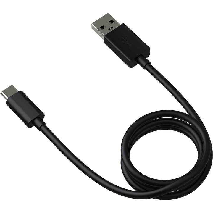 Cablu de date si incarcare 2m, USB C la USB A, EleYak, cablu de incarcare rapida si sincronizare date tip C 3A pentru Android Auto, Galaxy, MacBook Air, Nintendo Switch, Pixel, LG, Sony, negru
