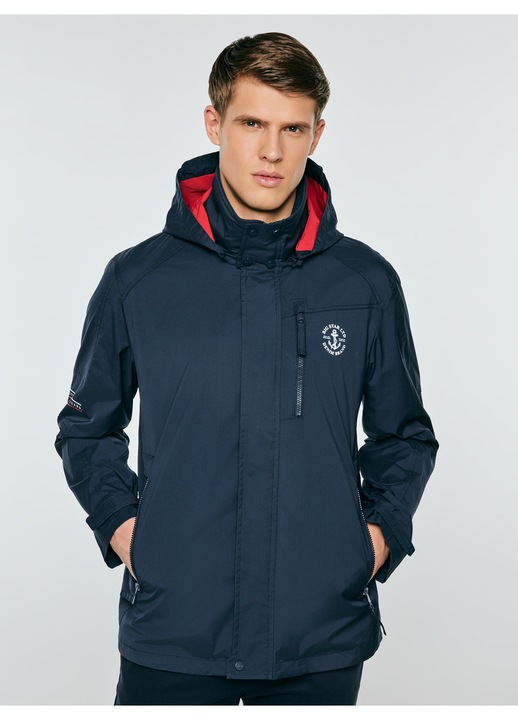 Geaca barbati, Big Star, bleumarin, fermoar, poliester
