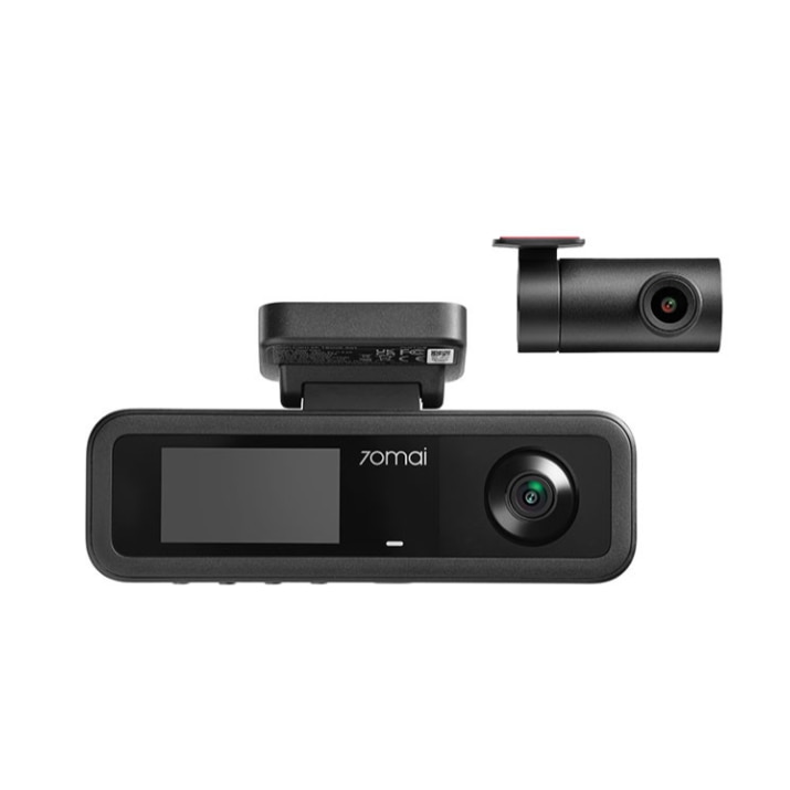 Camera auto DVR 70mai T400 2K, cu 3 obiective (Fata 2K +Interior