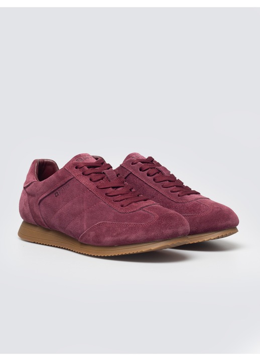 Tenisi dama, Big Star, piele intoarsa, bordo, talpa cauciuc, varf rotund