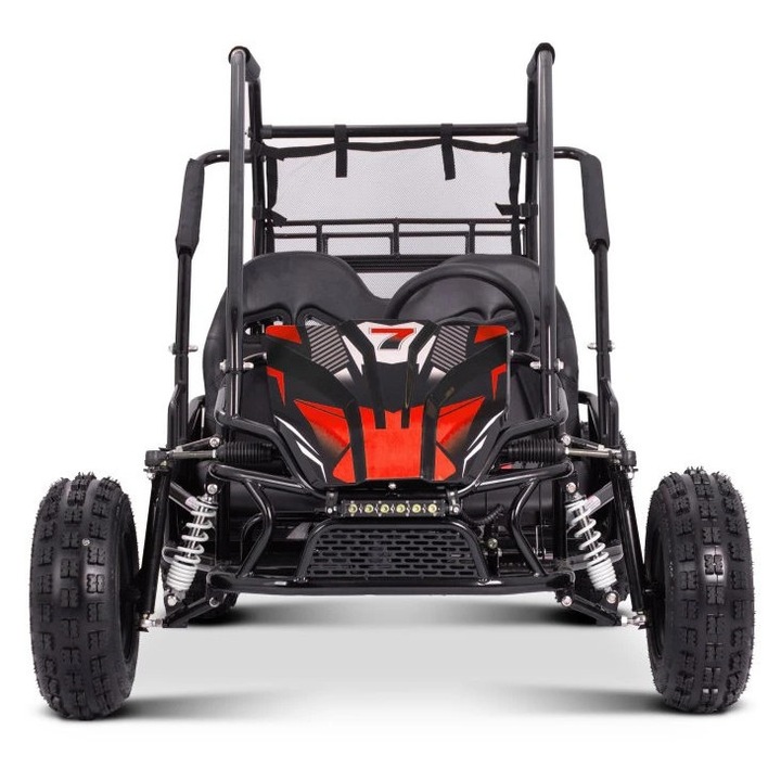 ATV Electric Minirocket ECOBuggy 1500W, Viteză maximă 40km/h, Roșu/Negru, Dimensiuni 171x111, 5x119, 5cm