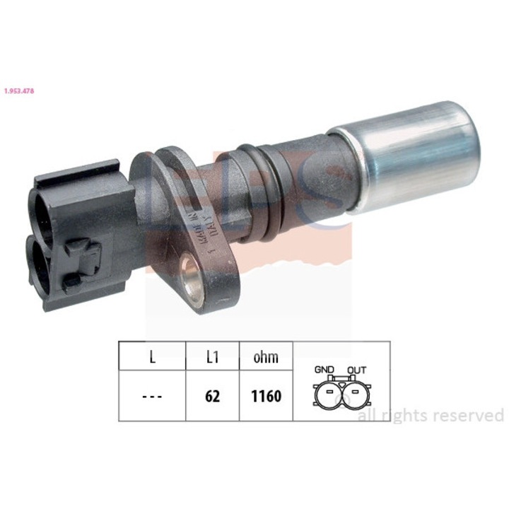 Főtengely jeladó, EPS, 1.953.478, különböző Toyota modellekhez, RAR tanúsítvánnyal