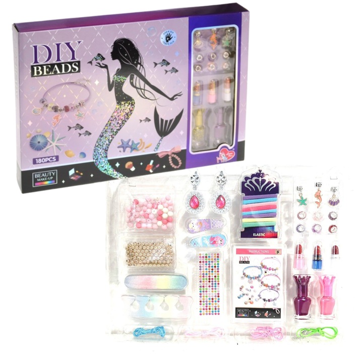 Set DIY pentru crearea bijuteriilor, maksik, diverse accesorii, 35,5x25,5x4cm