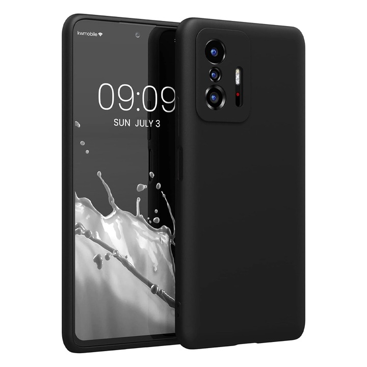 Силиконов защитен калъф за Xiaomi Redmi Note 12 Pro 5G, прецизни изрези, стилен противоплъзгащ дизайн, висококачествени материали, черен