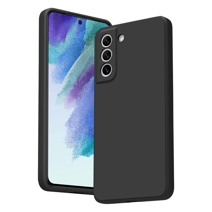 Husa Protectie din Silicon pentru Samsung Galaxy S22 Plus, Decupaje Precise, Stylish Anti-Slip Design, Materiale de Calitate Superioara, Negru