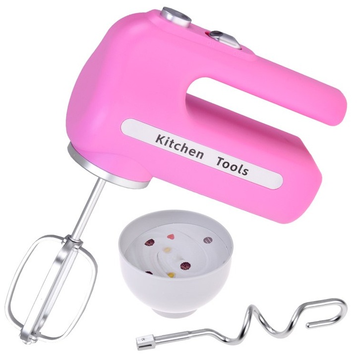 Mikser interactiv roz cu 2 x conectori si 1 x bol, JOKOMISIADA, 21x14x6cm