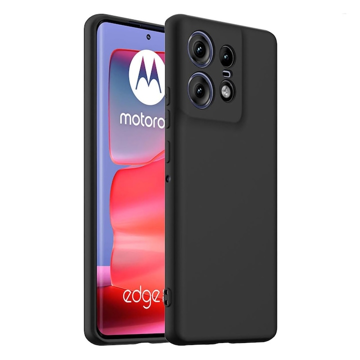 Husa Protectie din Silicon pentru Motorola Edge 50 Pro, Decupaje Precise, Stylish Anti-Slip Design, Materiale de Calitate Superioara, Negru