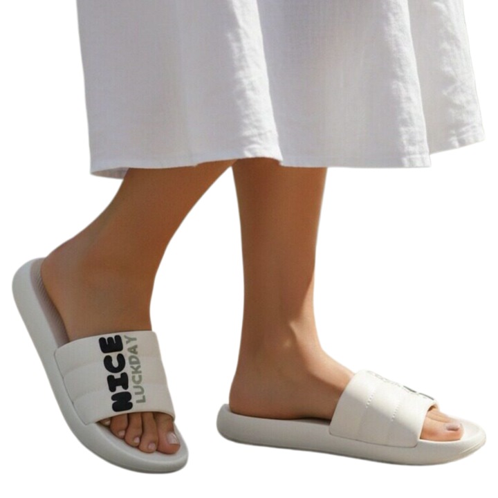 Papuci veseli H722alb 123821, Alb, 36