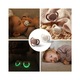 Set 2 suzete anatomice BabyOno, silicon, multicolor, 18m+, maner luminos pentru noapte