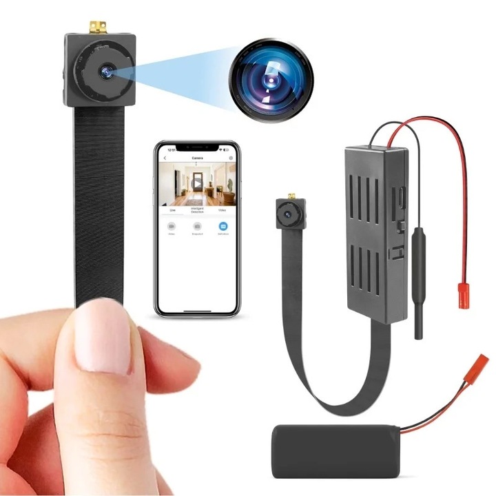 IUni IP55 Модул за Шпионска Камера, Wi-Fi, Full HD, Слот за microSD карта