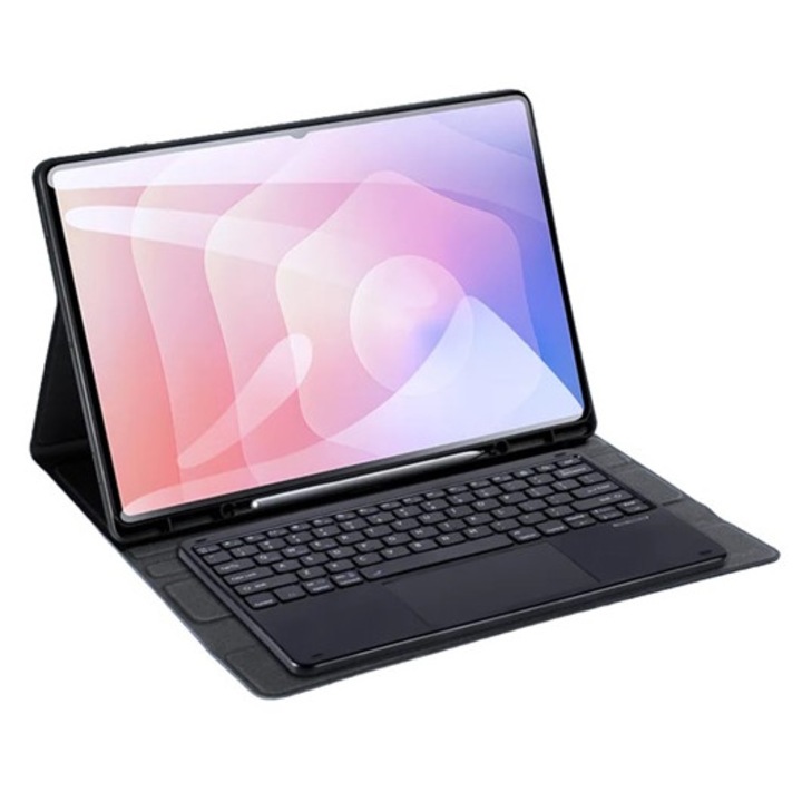 Dux ducis tk bluetooth billentyűzet + touch pad, asztali tartó, qwerty, ceruza tartó, fekete, kompatibilis: Samsung Galaxy Tab S11 Ultra 5G, SM-X936B, / Galaxy Tab S11 Ultra WIFI, SM-X930