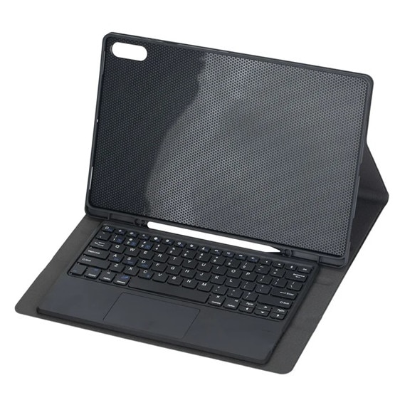 Husa tabletă Gigapack, tip stand, aspect piele, flip, tastatură Bluetooth, suport de birou, QWERTY, limbă engleză, suport pentru stylus, negru, compatibilă cu: Samsung Galaxy Tab S11 Ultra 5G, SM-X936B, / Galaxy Tab S11 Ultra WIFI, SM-X930