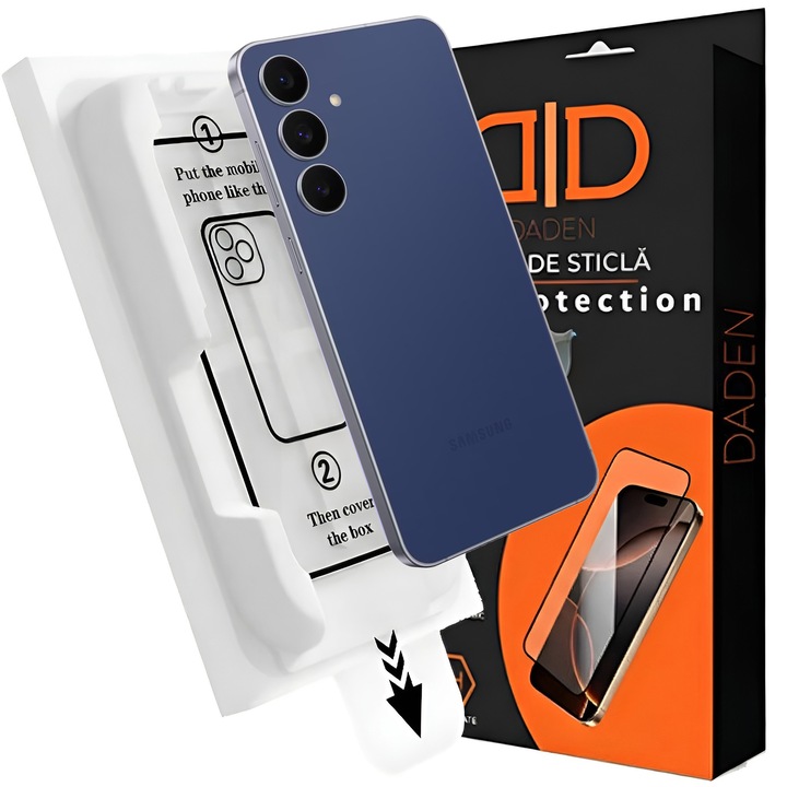 Folie Sticla pentru Samsung S25 FE cu aplicator Daden MagicBox, Full Cover, Protectie Profesionala, Ultra Rezistenta, Calitate Premium, Margini negre