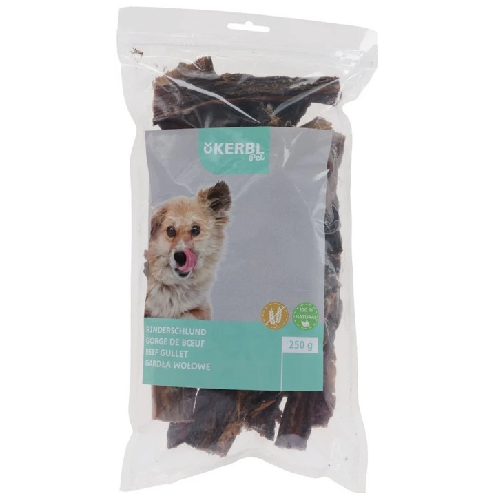 Gustare din esofag de vita deshidratat Kerbl, 250g