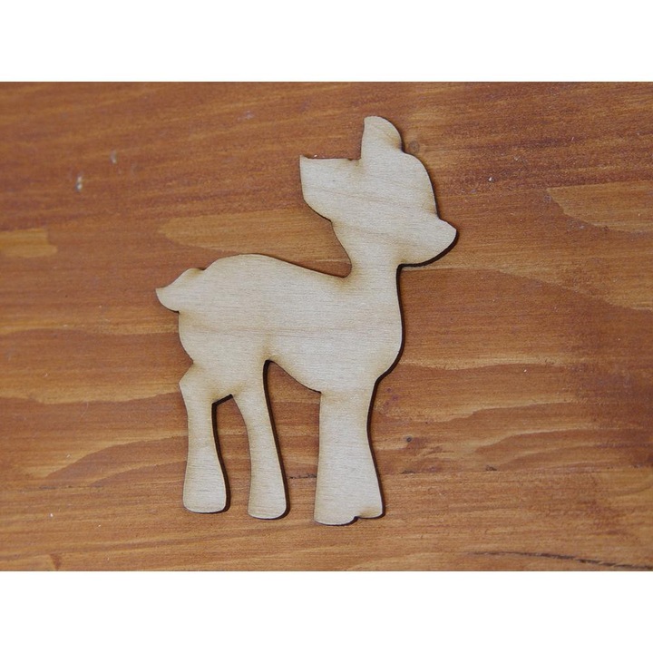 Lemn natural - Bambi 7,5x10cm 5buc/pachet