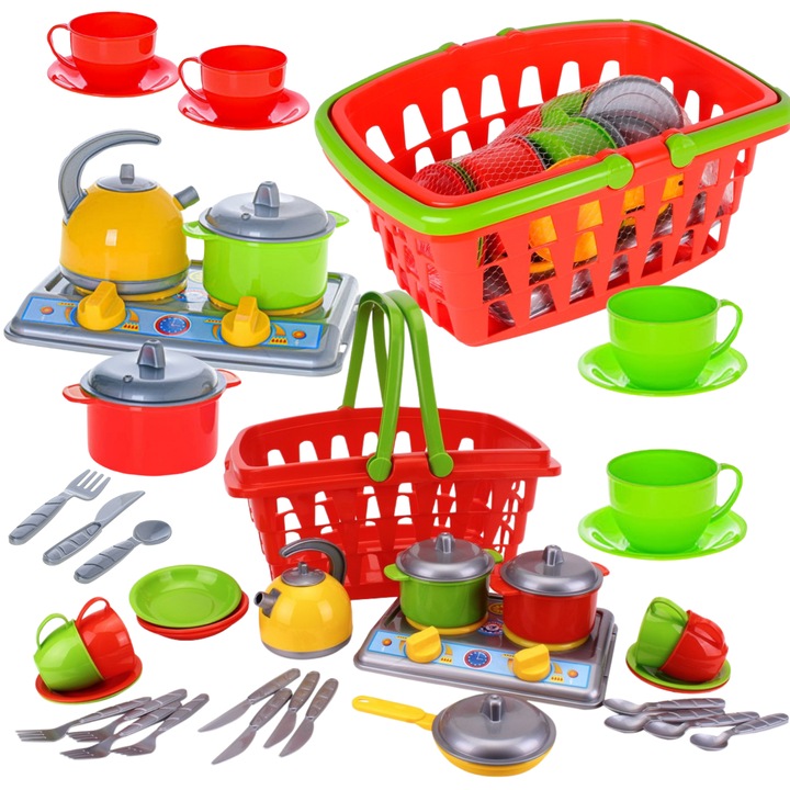 Set de bucatarie pentru copii, maksik, 1172, multicolor, 30x25x15cm