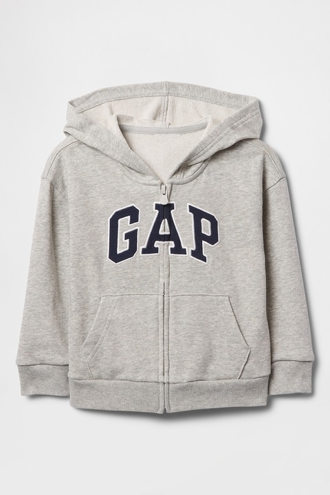 GAP, Hanorac lejer cu fermoar, Albastru ultramarin/Gri deschis melange