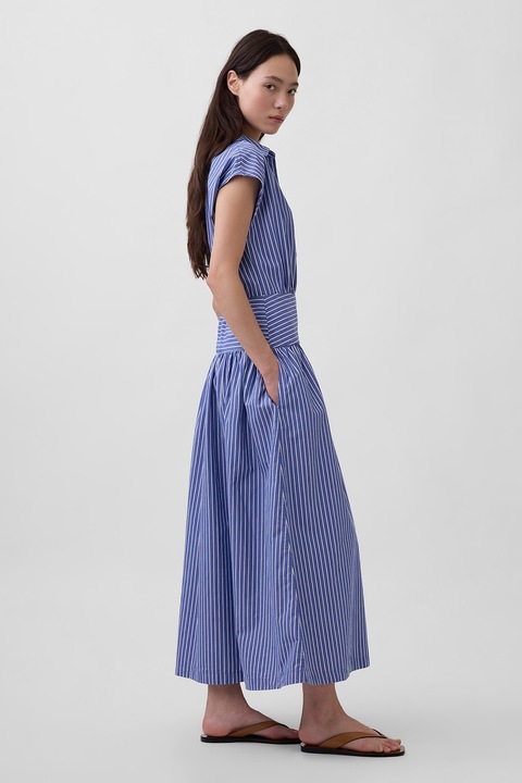 GAP, Дълга раирана рокля, Бял/Лавандула