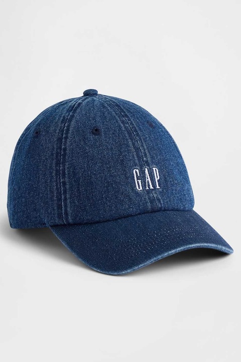 GAP, Sapca baseball de denim cu logo, Bleumarin