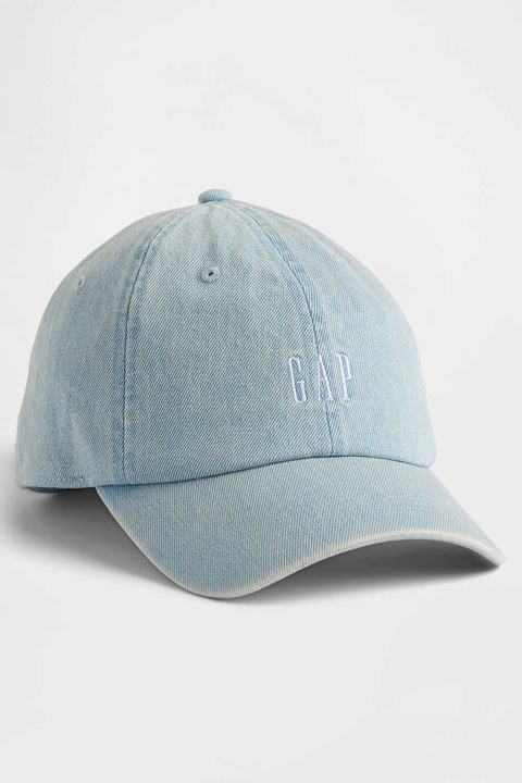 GAP, Sapca baseball de denim cu logo, Albastru deschis