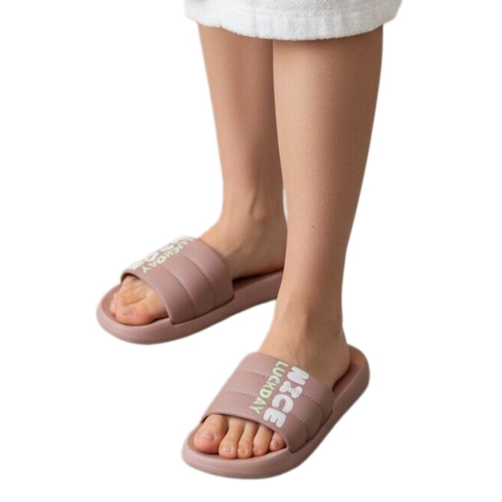 Papuci veseli H722roz inchis 123833, Roz inchis, 40