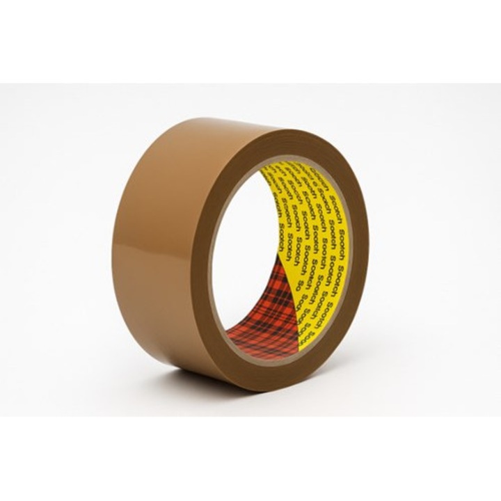 Banda adeziva de ambalare NEOPAK, 48mmx66m, Maro, Adeziv cauciuc sintetic