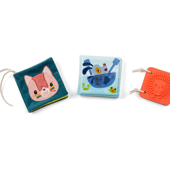 Set 3 carti interactive, Lilliputiens, 31,5x10x5 cm, multicolor