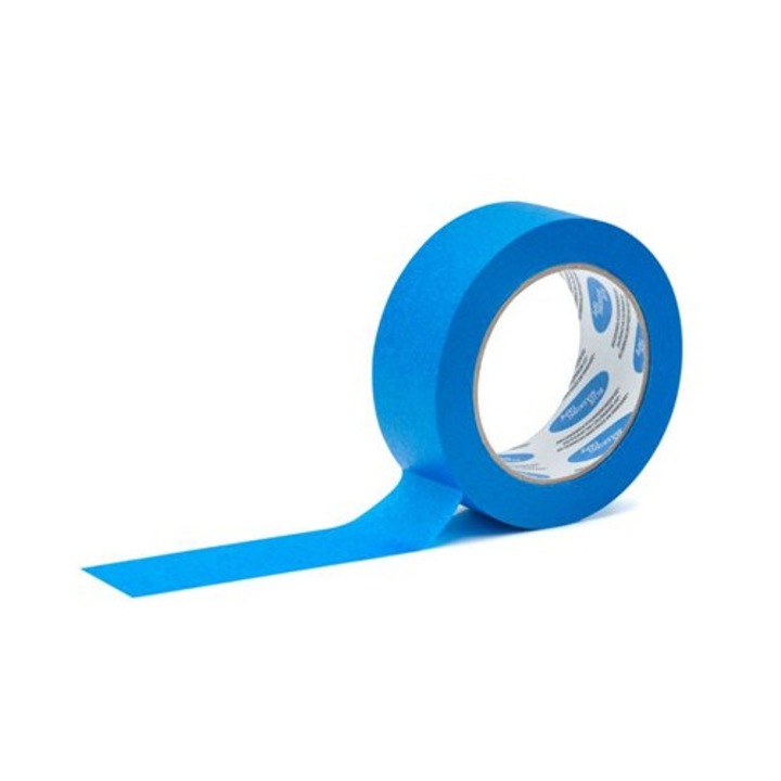 Banda Mascare NEOPAK, 30mmx50m, Albastru, cu adeziv acrilic, rezistenta UV