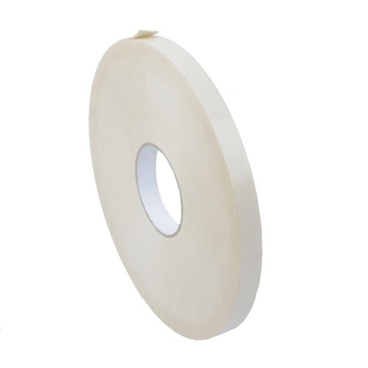 Banda Dublu Adeziva din Spuma NEOPAK, 19mm/5m, Alb, grosime 0.80 mm