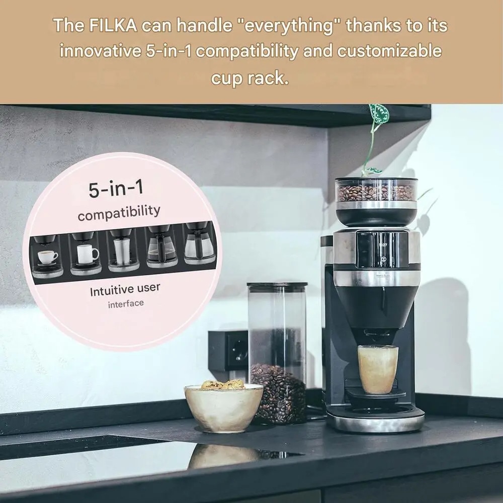Cafetiera automata drip coffee cu rasnita Severin, Filka, capacitate 2 ...