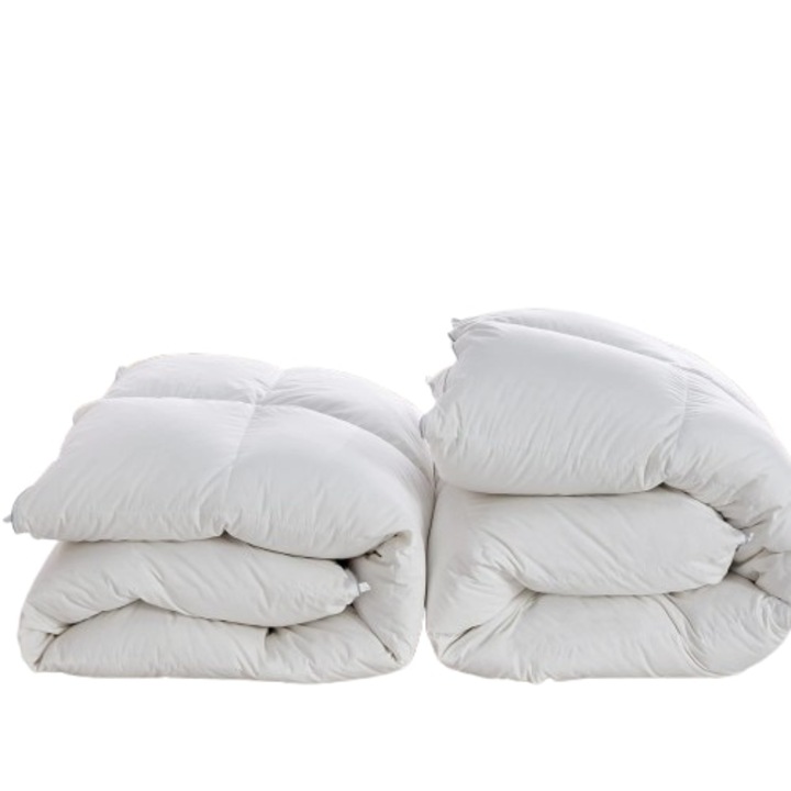 Pilota Bedsure, puf 90% si pene 10%, 155x220 cm, groasa, cu certificat oeko-tex, culoare alb