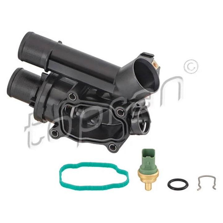 Topran termosztátház, 723161, kompatibilis Citroen C-Crosser, Fiat Ulysse, Ford Galaxy, többszínű, 2.2 dízel