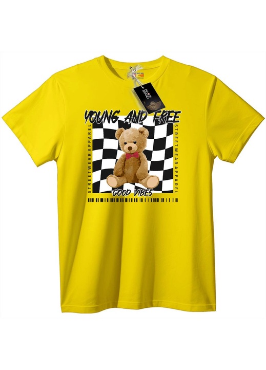 Póló Fiatal és Szabad Plüss Medve, Sárga