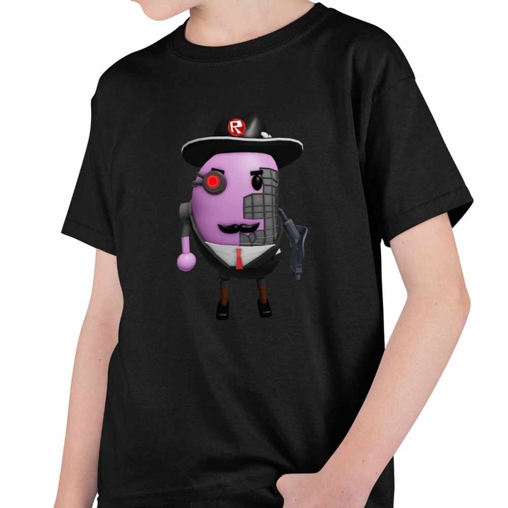 Tricou Copii Baieti Mr P Roblox Piggy Pigy, Fekete