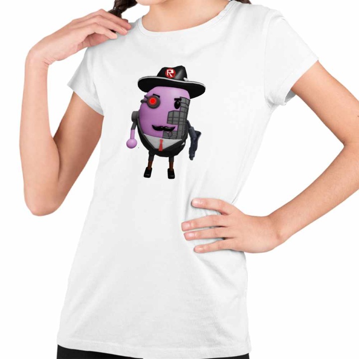 Tricou Copii Fete Mr P Roblox Piggy Pigy, Fehér