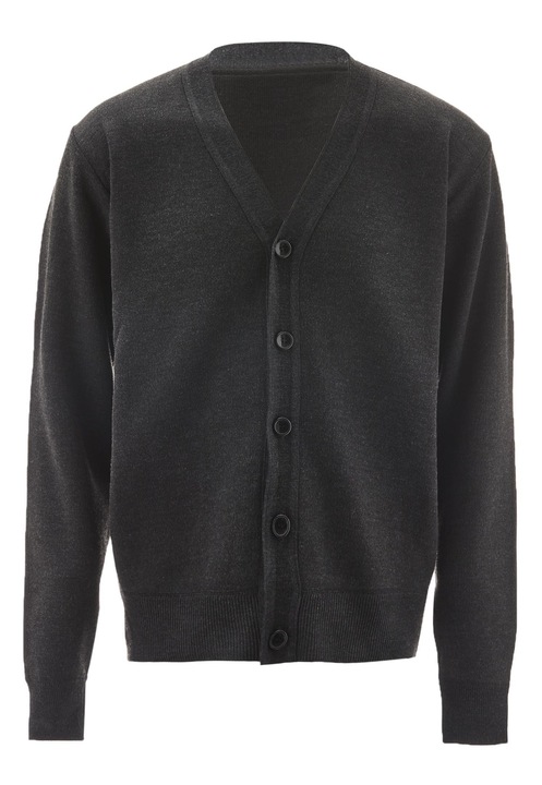 Férfi kardigán Kilata, szürke, V-nyakú, gombos záródás, hosszú ujjú, L-XL INTL