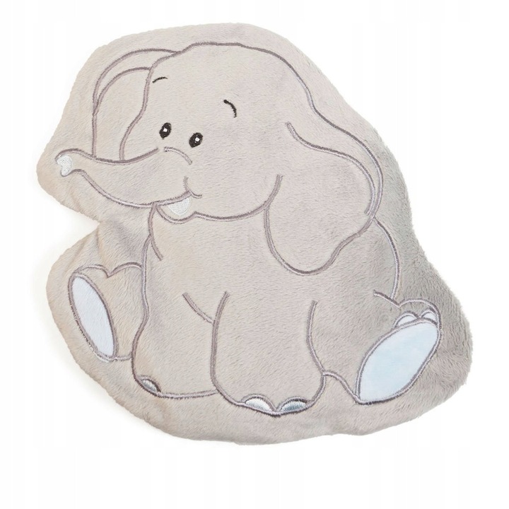 Jucarie de plus GrunSpecht, elefant, cu seminte de struguri, 22x18cm, culoare gri