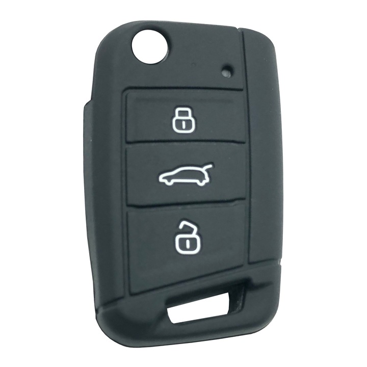Husa Protectie Silicon Negru compatibila Cheie Skoda Vw Golf 7 Seat Cupra, iNGENIO