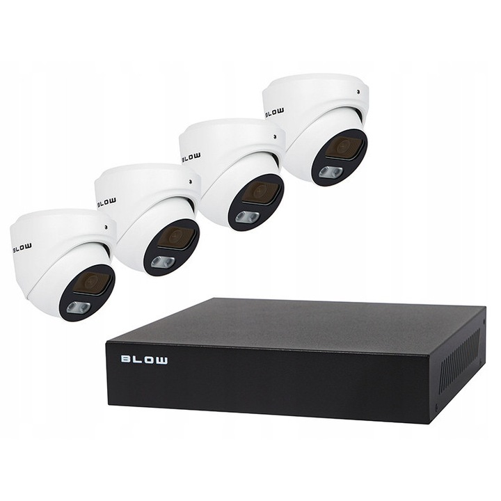 Комплект за наблюдение PoE 4 камери 5MP, 1TB HDD, 2560x1440, 2.8mm, IP67