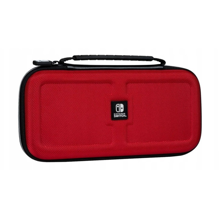 Etui BIG BEN pentru consola Switch, rosu, cu suport si compartimente pentru jocuri si carduri Micro SD