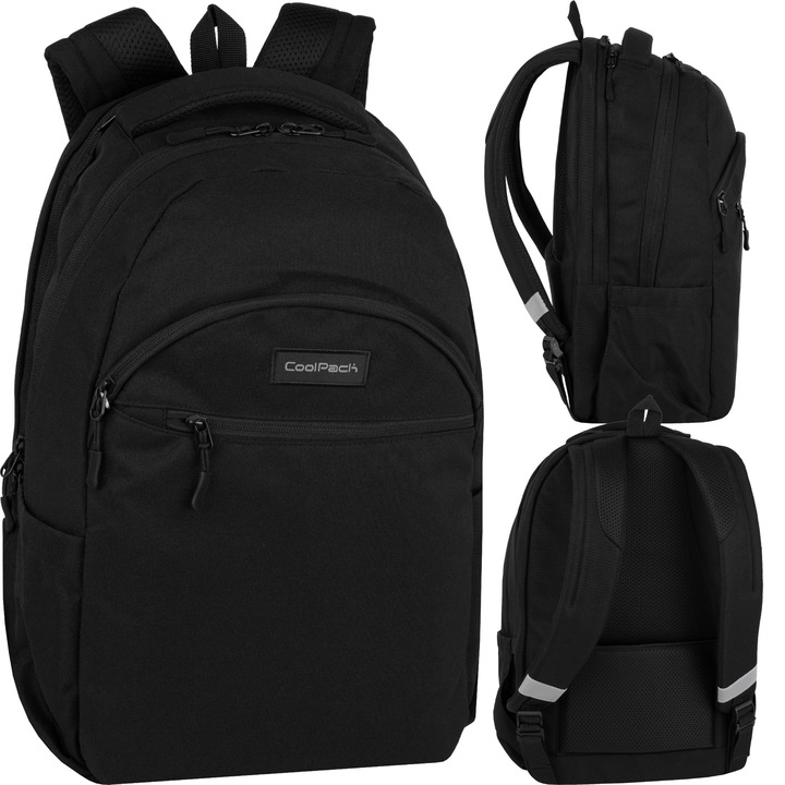 CoolPack Bang hátizsák, 2 rekeszes, fekete, 47.5x30x12.5cm