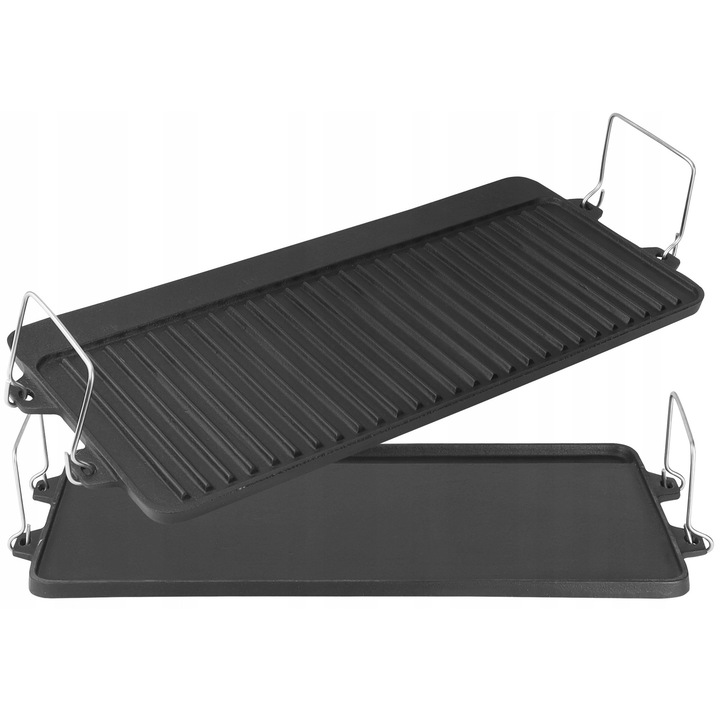 Placa gratar din fonta, 56x25cm, utilizare dubla, rezistenta la temperaturi ridicate
