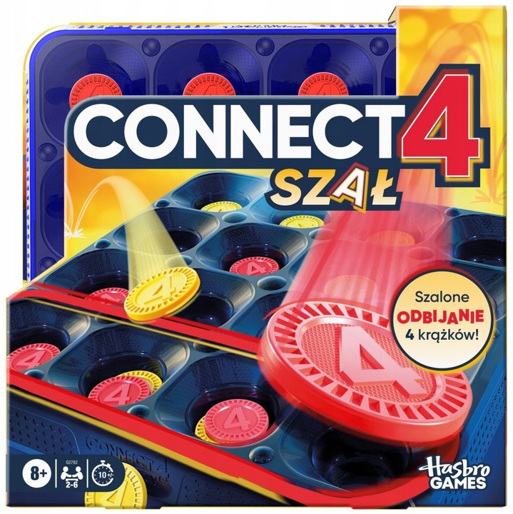 Настолна игра Connect 4 Szal, 44 части, 10 минути, многоцветна