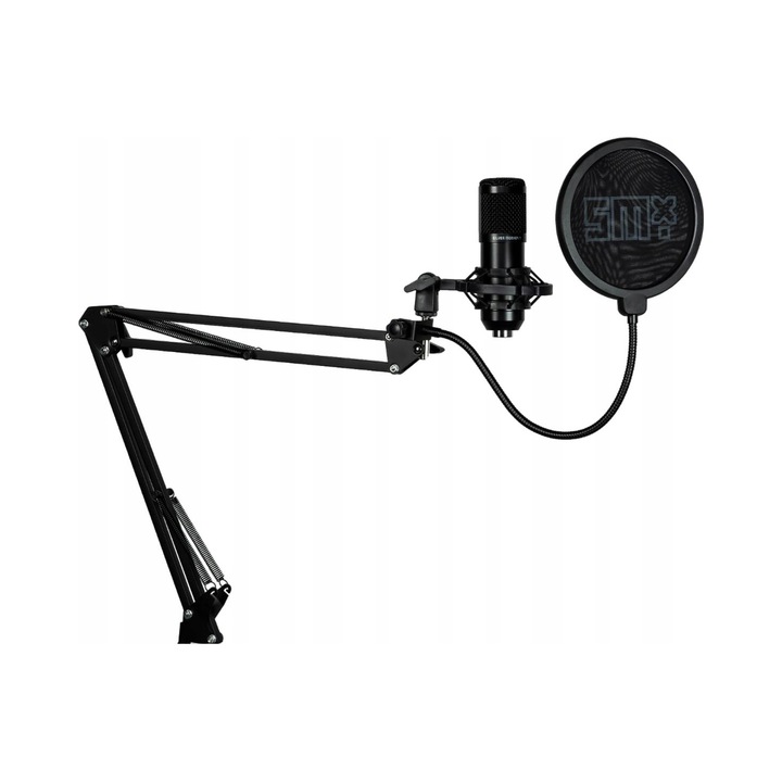 Kaigi streaming mikrofon, 192 kHz, 24 bites, USB, fekete, 150x46x46mm