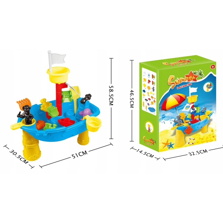 Masa de apa si nisip, 51x30,5x58cm